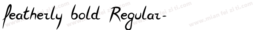 featherly bold Regular字体转换